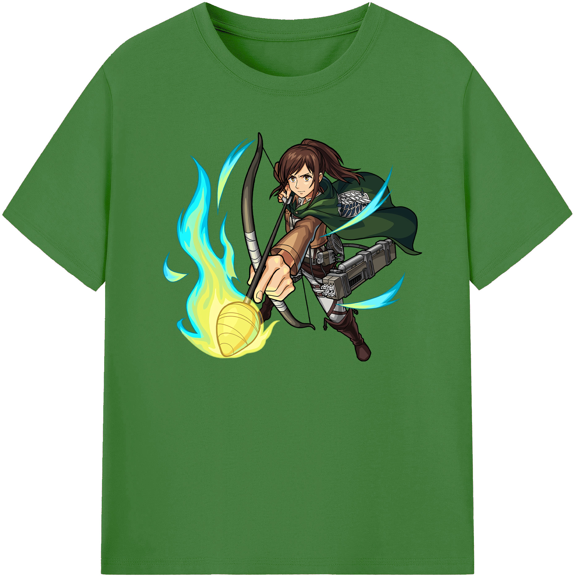（画像用） 進撃の巨人 サシャ·ブラウス Attack on Titan Sasha Blaus レディースカジュアルプリントTシャツ（綿100％）